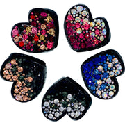 Elsie GEO Heart Handmade Acrylic Hair Claw JAW Rhinestone Crystal Hairpin, Hair Claw - MOGHANT