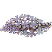 Evonne Geo Flower Barrette Cubic Zirconia CZ Crystal Swarovski Elementary Crystal, Barrette - MOGHANT