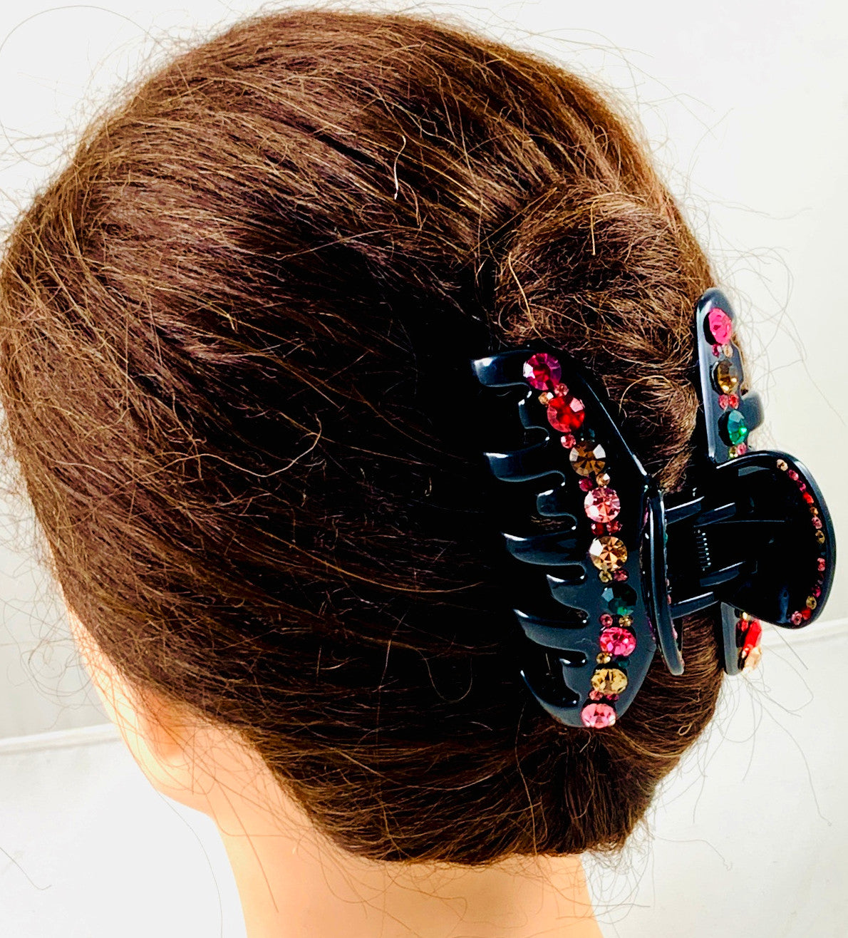 Claire Handmade Chunky Acrylic Hair Claw JAW Clip use Swarovski Elementary Crystal Hairpin, Hair Claw - MOGHANT