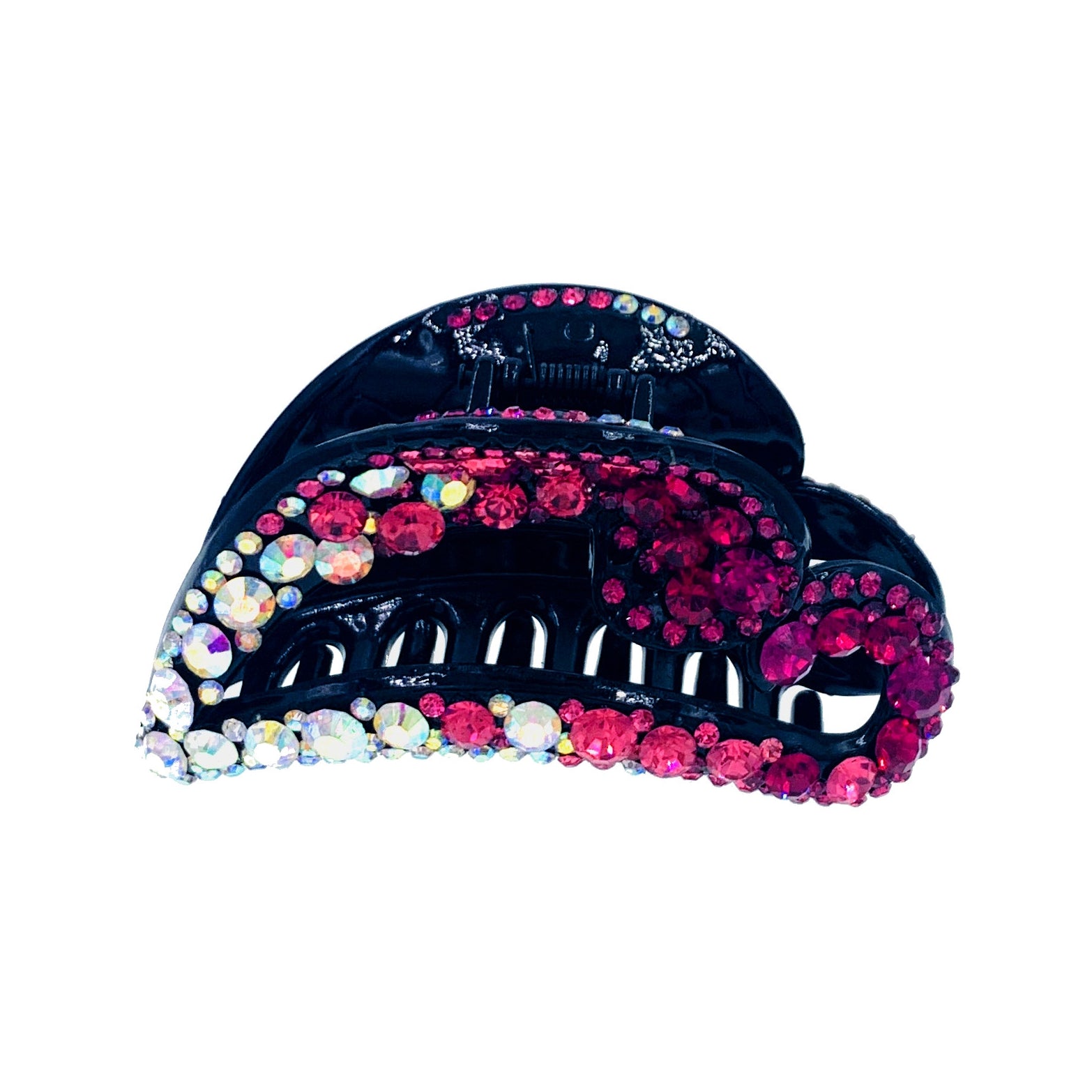 Geneva Handmade Heart Acrylic Hair Claw JAW Clip Rhinestone Crystal Hairpin, Hair Claw - MOGHANT
