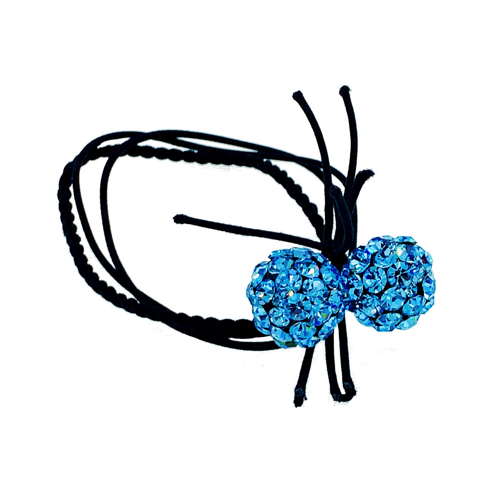 Zoé Handmade Crystal ball Ponytail Holder Scrunchies made with Swarovski ELM Crystal Hair Rope Wrap, Ponytail Holder - MOGHANT