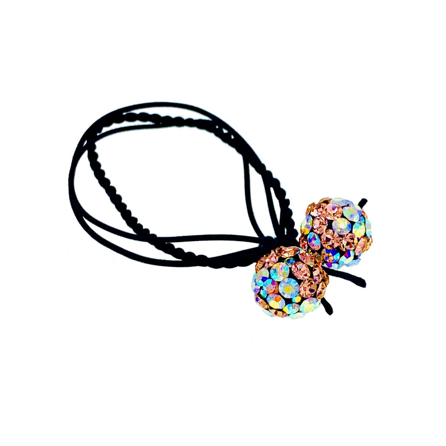 Zoé Handmade Crystal ball Ponytail Holder Scrunchies made with Swarovski ELM Crystal Hair Rope Wrap, Ponytail Holder - MOGHANT