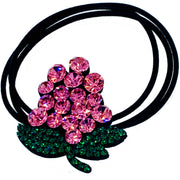Handmade Grape Ponytail Holder Scrunchies made with Swarovski  ELM Crystal Hair Rope Wrap, Ponytail Holder - MOGHANT
