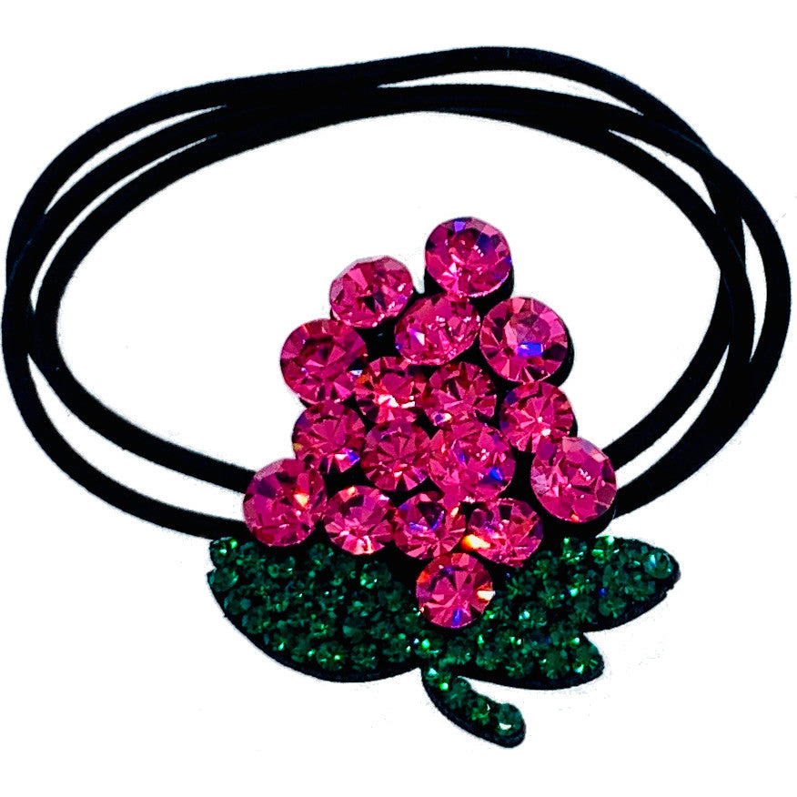 Handmade Grape Ponytail Holder Scrunchies made with Swarovski  ELM Crystal Hair Rope Wrap, Ponytail Holder - MOGHANT