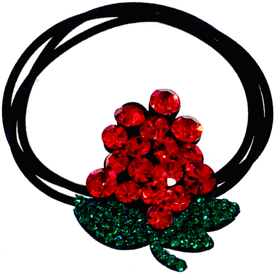 Handmade Grape Ponytail Holder Scrunchies made with Swarovski  ELM Crystal Hair Rope Wrap, Ponytail Holder - MOGHANT