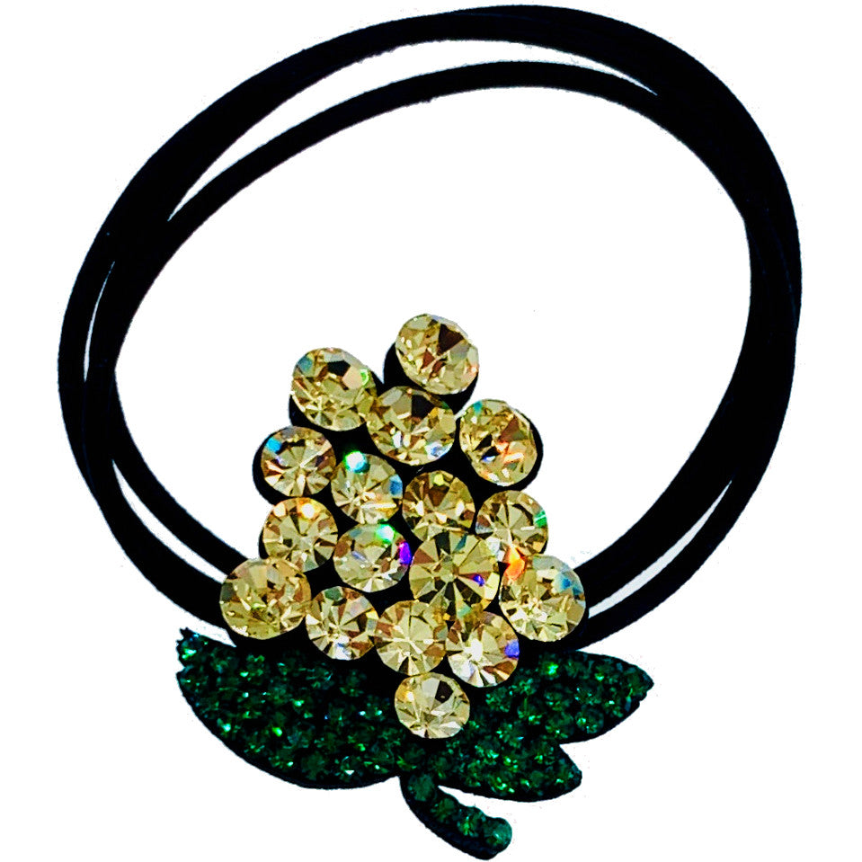 Handmade Grape Ponytail Holder Scrunchies made with Swarovski  ELM Crystal Hair Rope Wrap, Ponytail Holder - MOGHANT