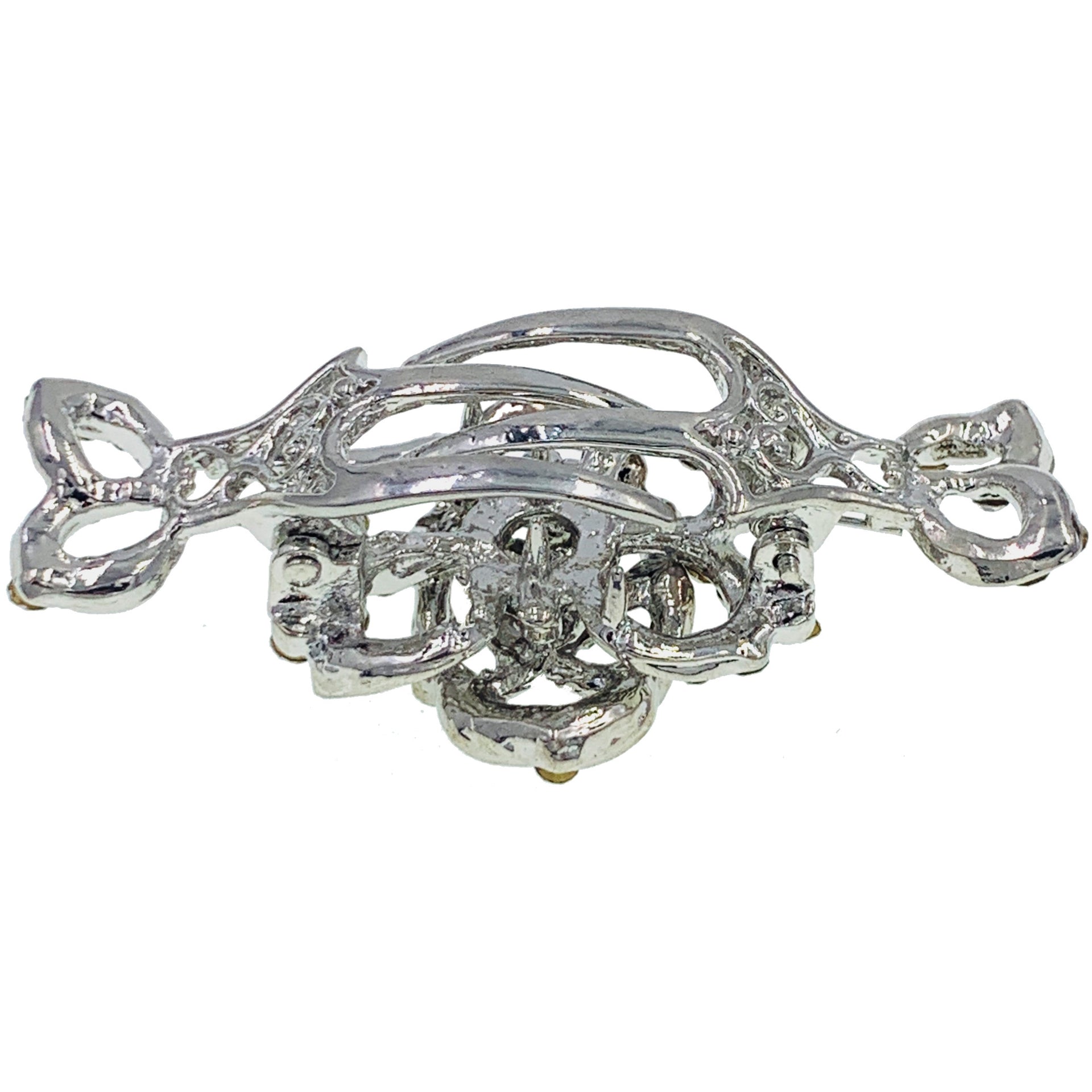 Teresa Large  Rose Hair Claw Jaw Clip use Rhinestone Crystal, Hair Claw - MOGHANT