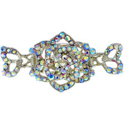 Teresa Large  Rose Hair Claw Jaw Clip use Rhinestone Crystal, Hair Claw - MOGHANT