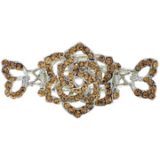 Teresa Large  Rose Hair Claw Jaw Clip use Rhinestone Crystal, Hair Claw - MOGHANT