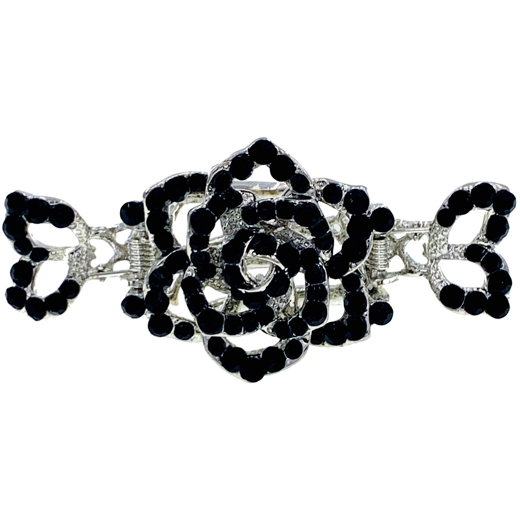 Teresa Large  Rose Hair Claw Jaw Clip use Rhinestone Crystal, Hair Claw - MOGHANT
