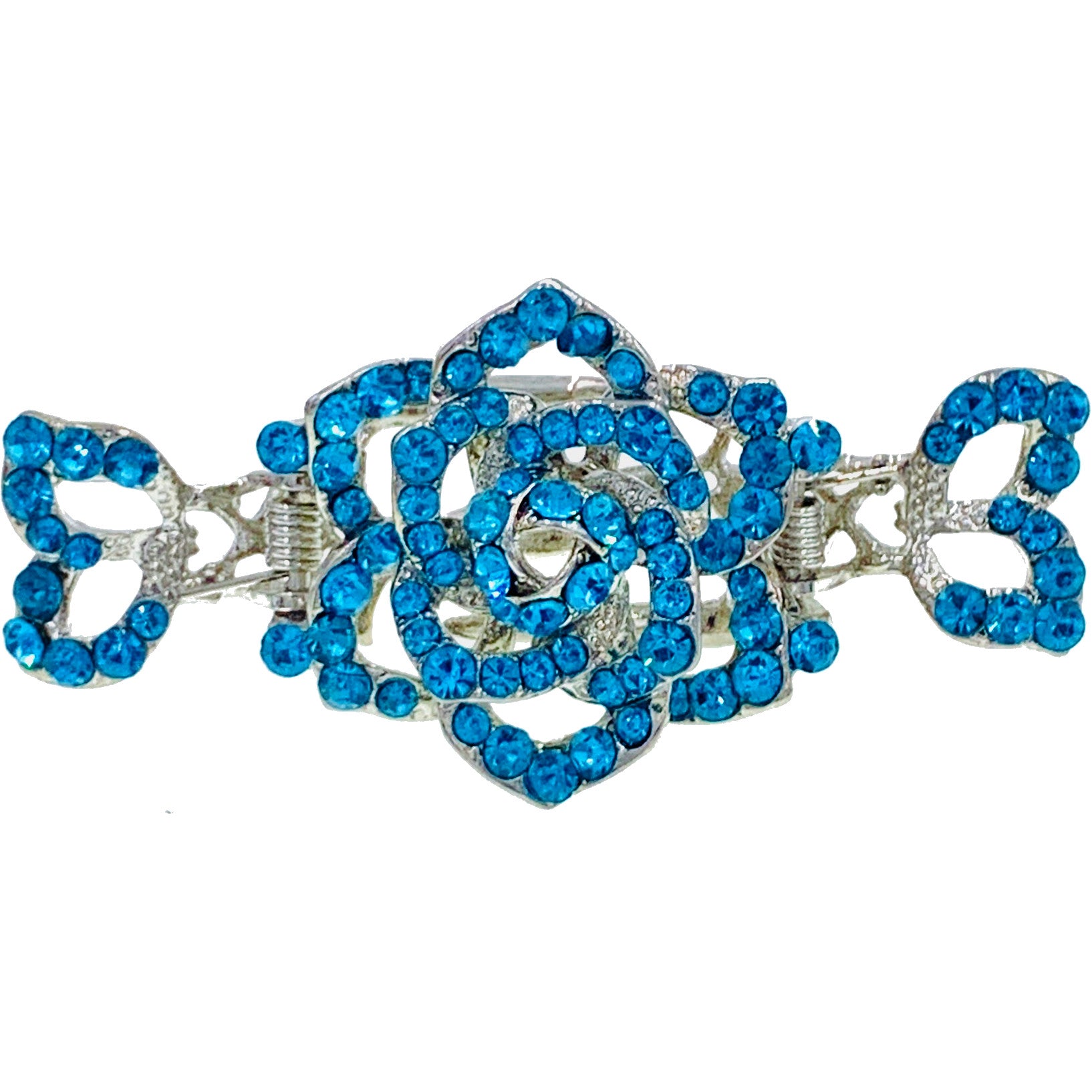 Teresa Large  Rose Hair Claw Jaw Clip use Rhinestone Crystal, Hair Claw - MOGHANT