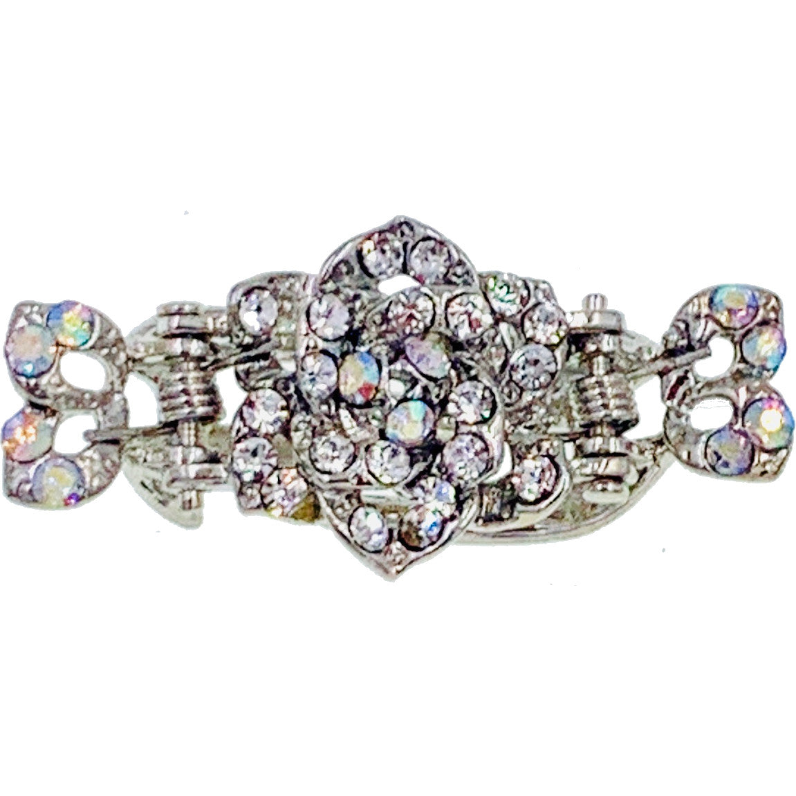 Teresa Small Rose Hair Claw Jaw Clip use Rhinestone Crystal, Hair Claw - MOGHANT