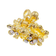 Okazaki Lovely Small Flower Metal Hair Claw Jaw Clip Rhinestone Crystal, Hair Claw - MOGHANT