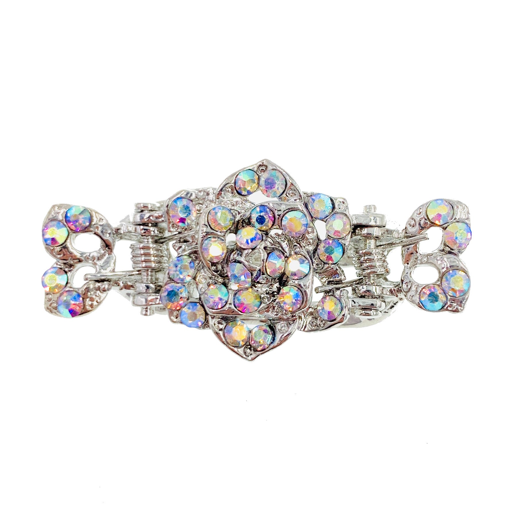 Teresa Small Rose Hair Claw Jaw Clip use Rhinestone Crystal, Hair Claw - MOGHANT