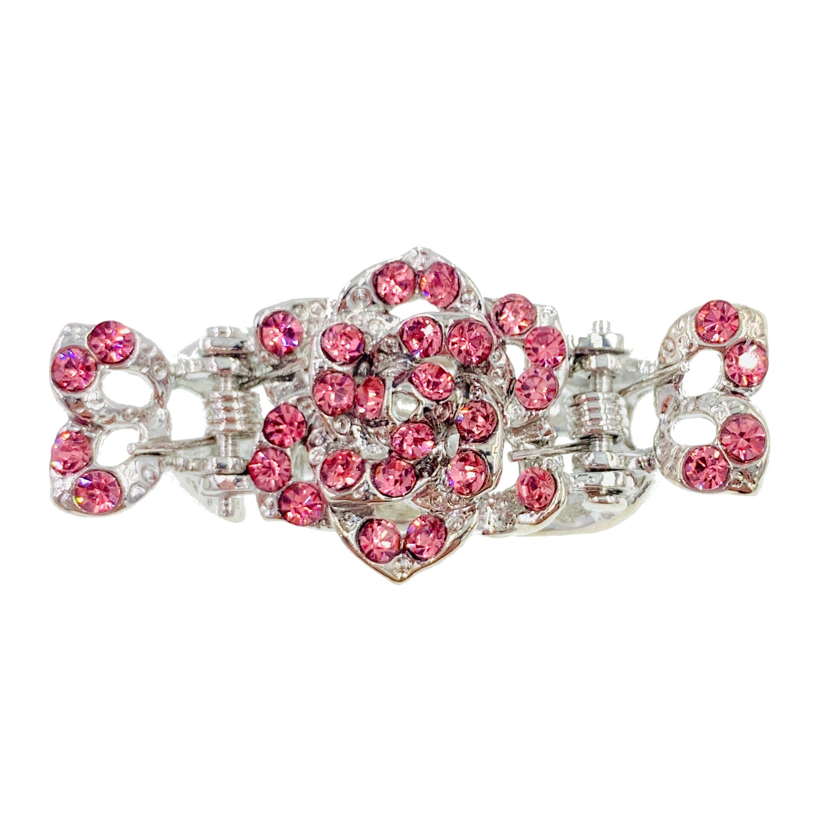 Teresa Small Rose Hair Claw Jaw Clip use Rhinestone Crystal, Hair Claw - MOGHANT