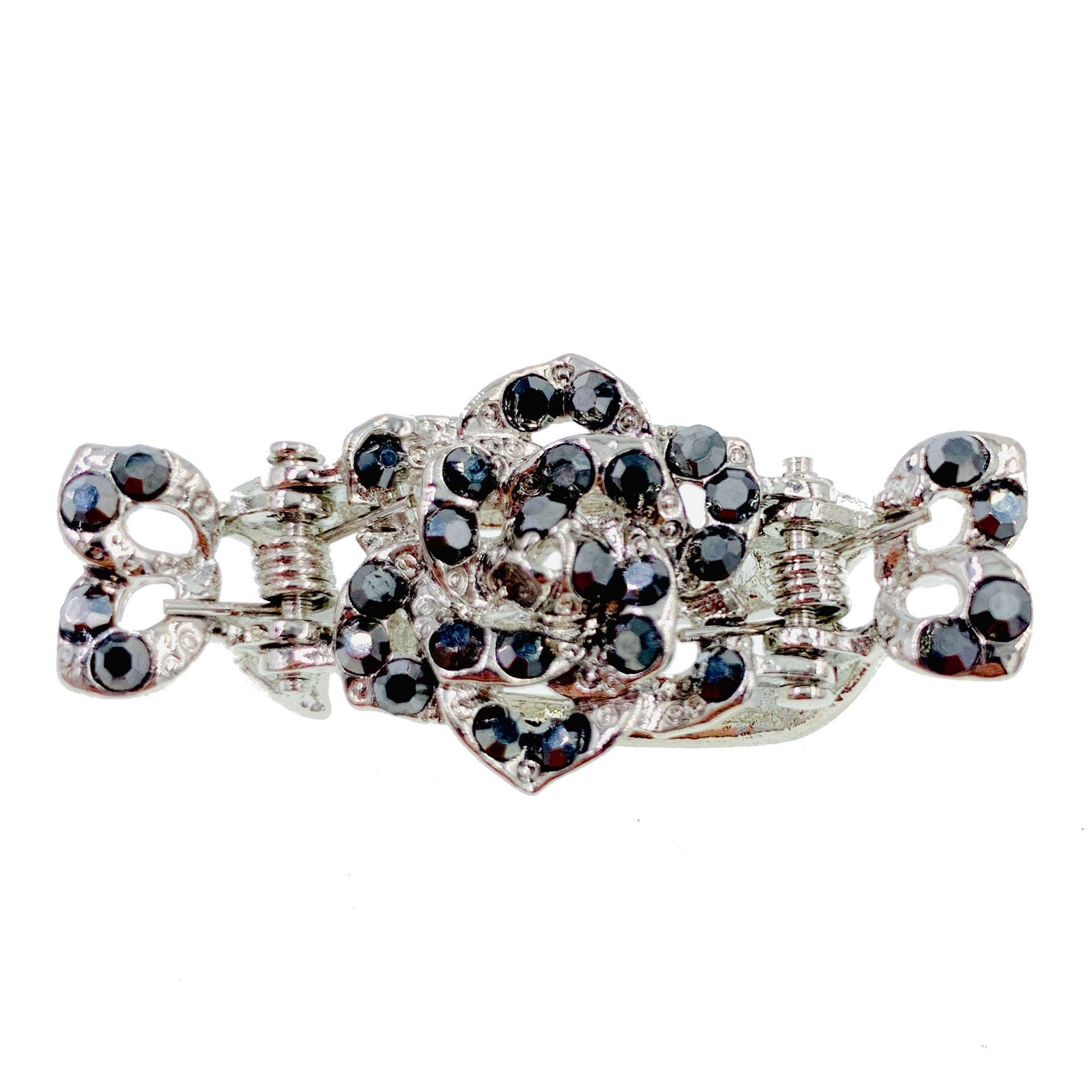 Teresa Small Rose Hair Claw Jaw Clip use Rhinestone Crystal, Hair Claw - MOGHANT