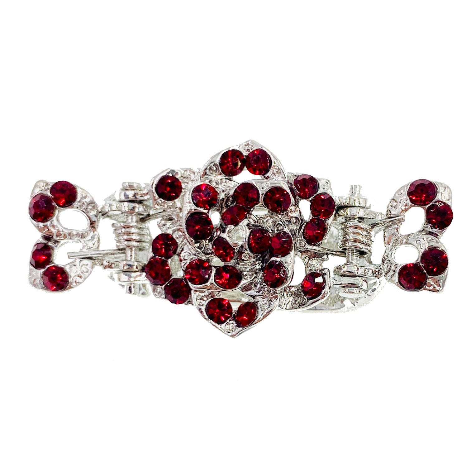 Teresa Small Rose Hair Claw Jaw Clip use Rhinestone Crystal, Hair Claw - MOGHANT
