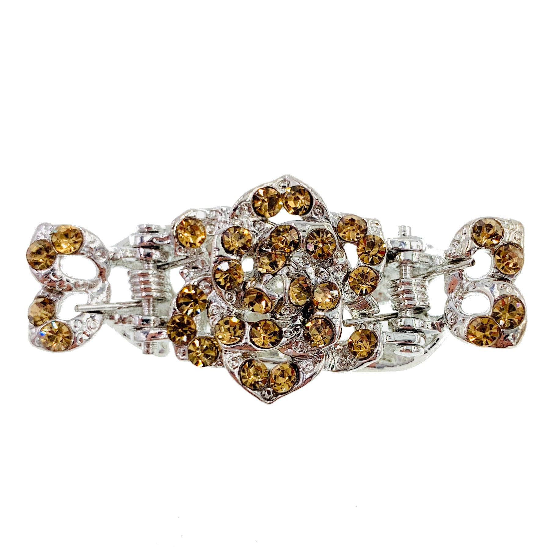 Teresa Small Rose Hair Claw Jaw Clip use Rhinestone Crystal, Hair Claw - MOGHANT