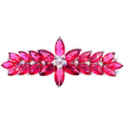 Adrienne Flower Barrette Cubic Zirconia CZ Crystal Swarovski Elementary Crystal, Barrette - MOGHANT