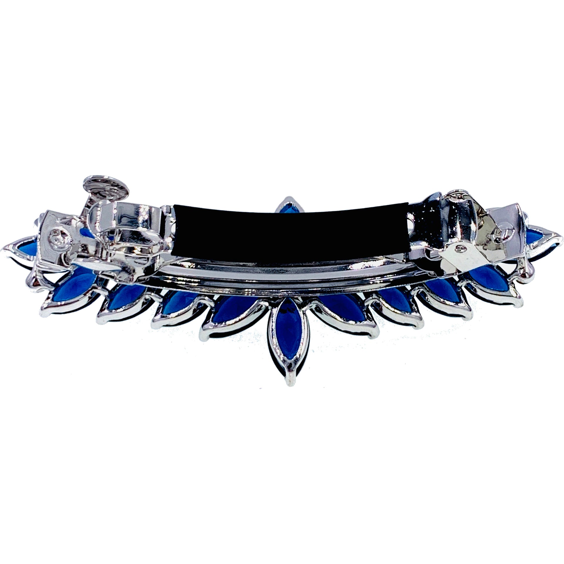 Adrienne Flower Barrette Cubic Zirconia CZ Crystal Swarovski Elementary Crystal, Barrette - MOGHANT