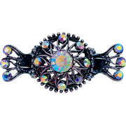 Clematis Vintage Flower Hair Claw Jaw Clip Rhinestone Crystal, Hair Claw - MOGHANT