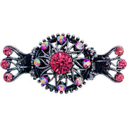 Clematis Vintage Flower Hair Claw Jaw Clip Rhinestone Crystal, Hair Claw - MOGHANT