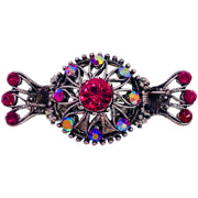 Clematis Vintage Flower Hair Claw Jaw Clip Rhinestone Crystal, Hair Claw - MOGHANT