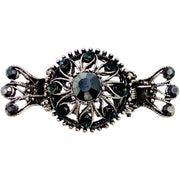 Clematis Vintage Flower Hair Claw Jaw Clip Rhinestone Crystal, Hair Claw - MOGHANT