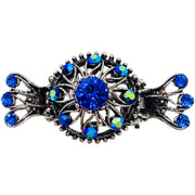 Clematis Vintage Flower Hair Claw Jaw Clip Rhinestone Crystal, Hair Claw - MOGHANT