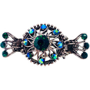 Clematis Vintage Flower Hair Claw Jaw Clip Rhinestone Crystal, Hair Claw - MOGHANT
