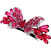Margaretta Butterfly Barrette Cubic Zirconia CZ  Swarovski Elementary Crystal, Barrette - MOGHANT