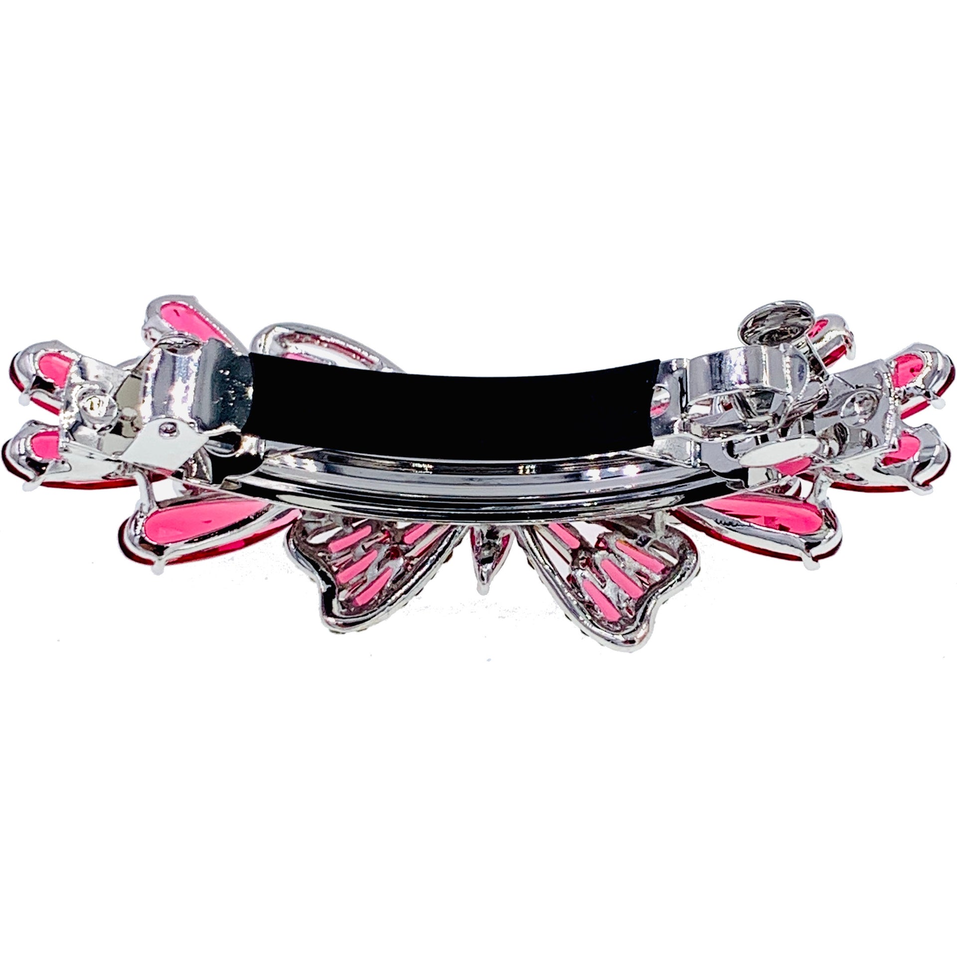 Margaretta Butterfly Barrette Cubic Zirconia CZ  Swarovski Elementary Crystal, Barrette - MOGHANT