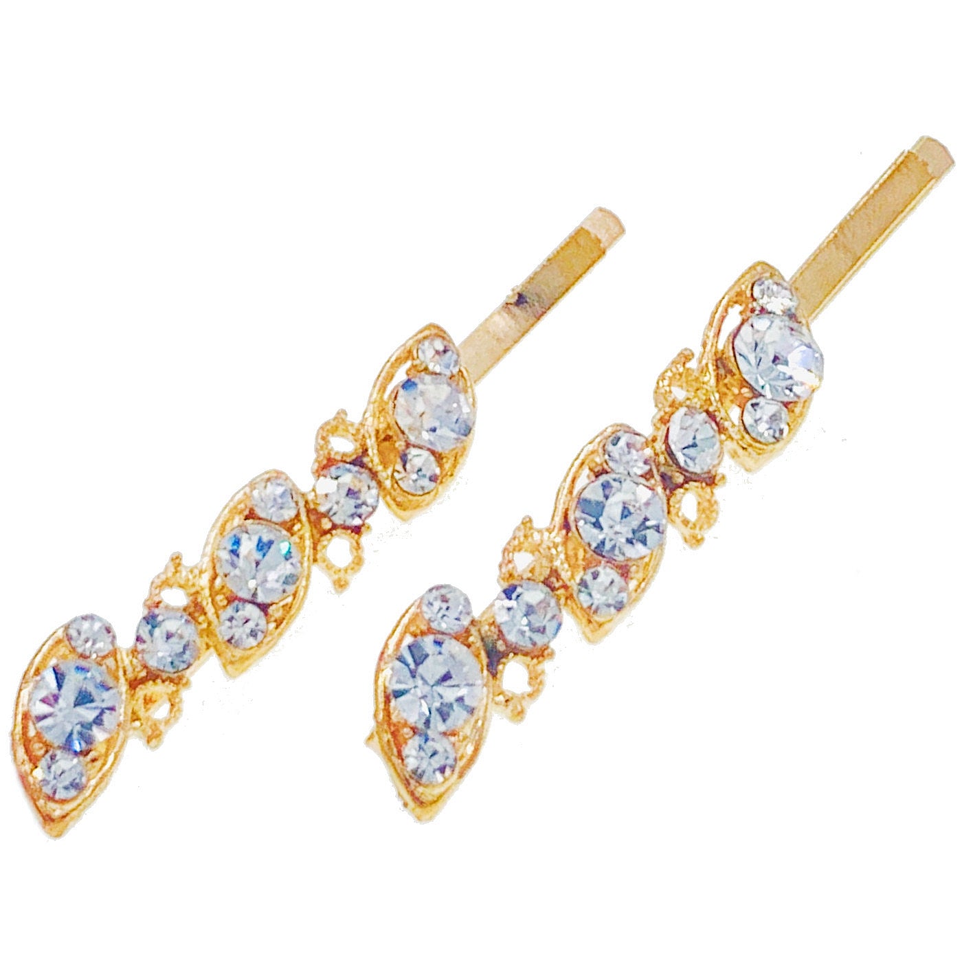 Little Olives Bobby Pin Hairpin Pair Rhinestone, Bobby Pin - MOGHANT