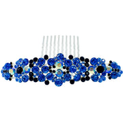 Starry Floral Wide Hair Comb made with Swarovski Crystal, Hair Comb - MOGHANT