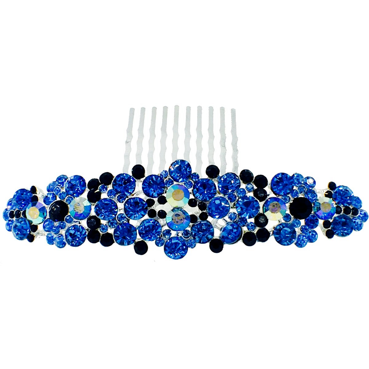 Starry Floral Wide Hair Comb made with Swarovski Crystal, Hair Comb - MOGHANT