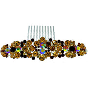 Starry Floral Wide Hair Comb made with Swarovski Crystal, Hair Comb - MOGHANT