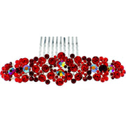 Starry Floral Wide Hair Comb made with Swarovski Crystal, Hair Comb - MOGHANT