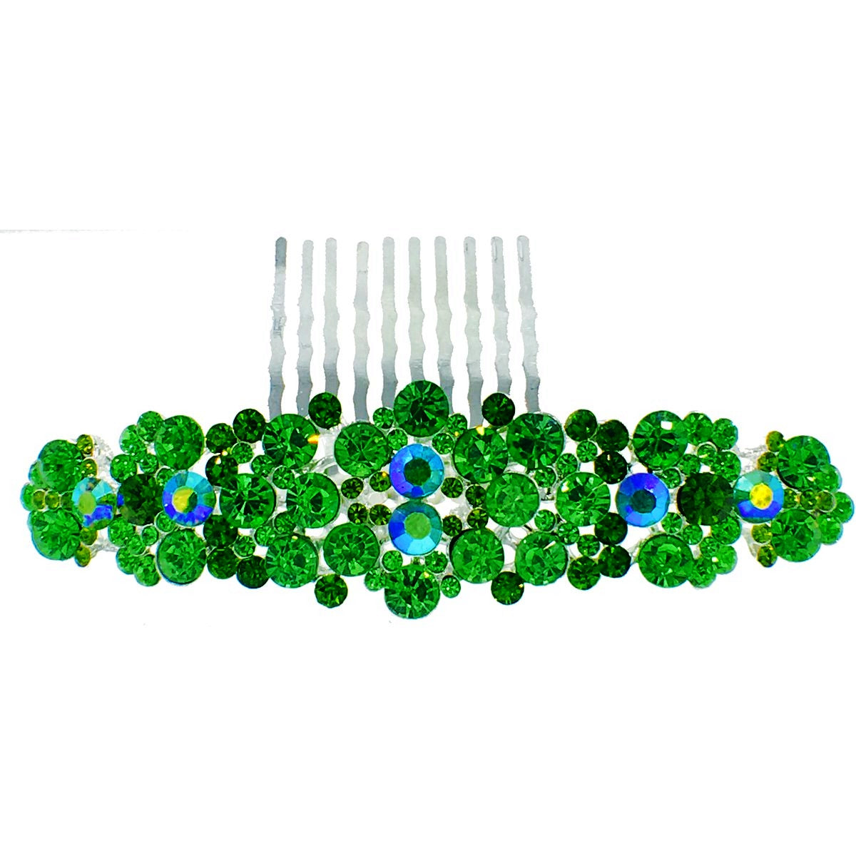 Starry Floral Wide Hair Comb made with Swarovski Crystal, Hair Comb - MOGHANT