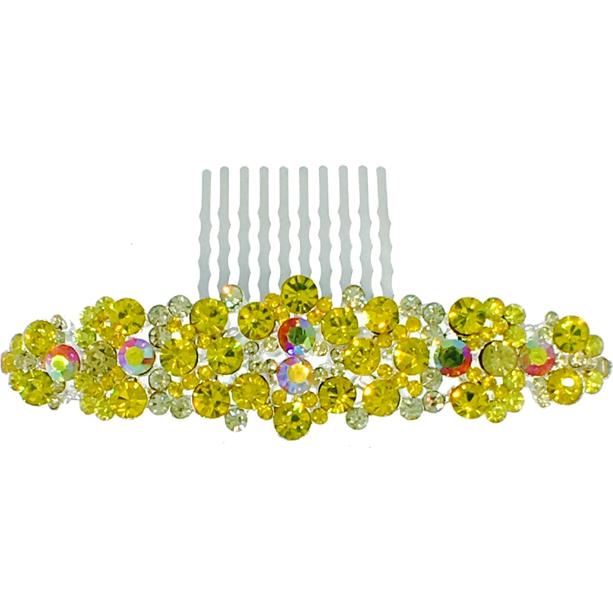 Starry Floral Wide Hair Comb made with Swarovski Crystal, Hair Comb - MOGHANT