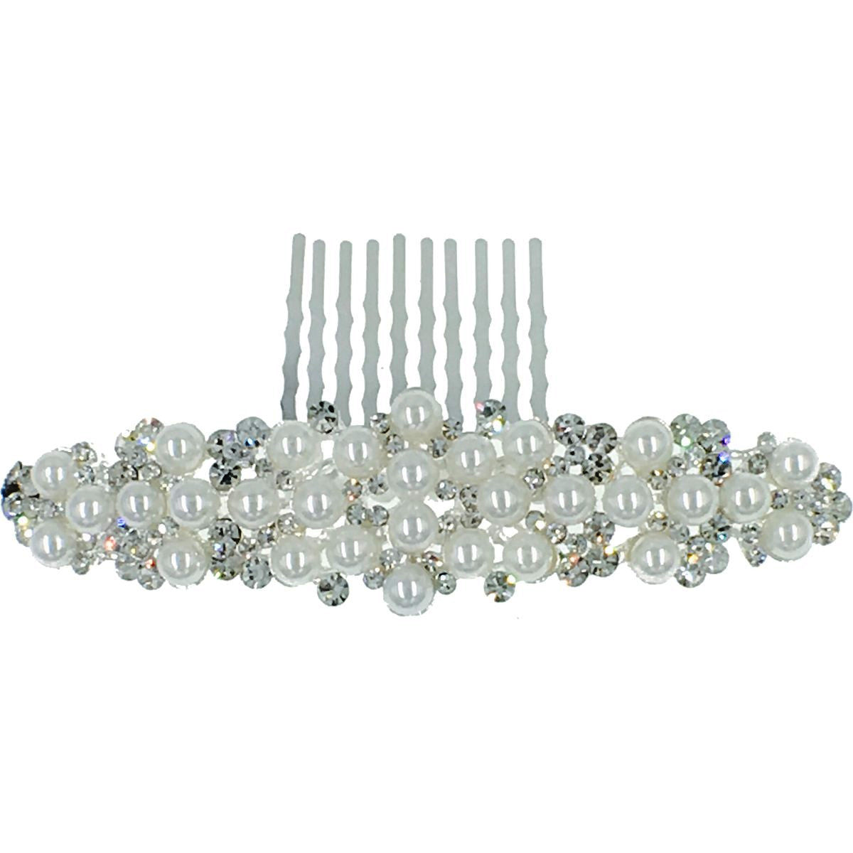 Starry Floral Wide Hair Comb made with Swarovski Crystal, Hair Comb - MOGHANT