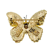 Lucinda Handmade Small Butterfly Brooch Pin use Swarovski Elementary Crystal, Brooch - MOGHANT