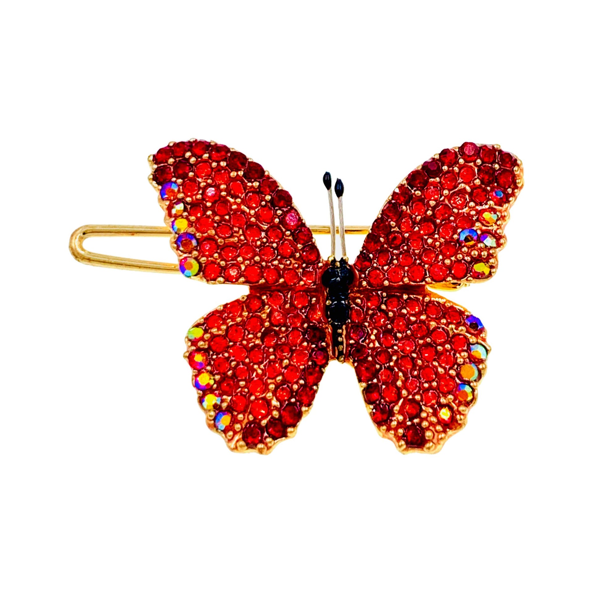 Lucinda Butterfly Hair Clip use Swarovski Elementary Crystal, Hair Clip - MOGHANT