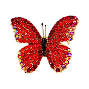 Lucinda Handmade Small Butterfly Brooch Pin use Swarovski Elementary Crystal, Brooch - MOGHANT