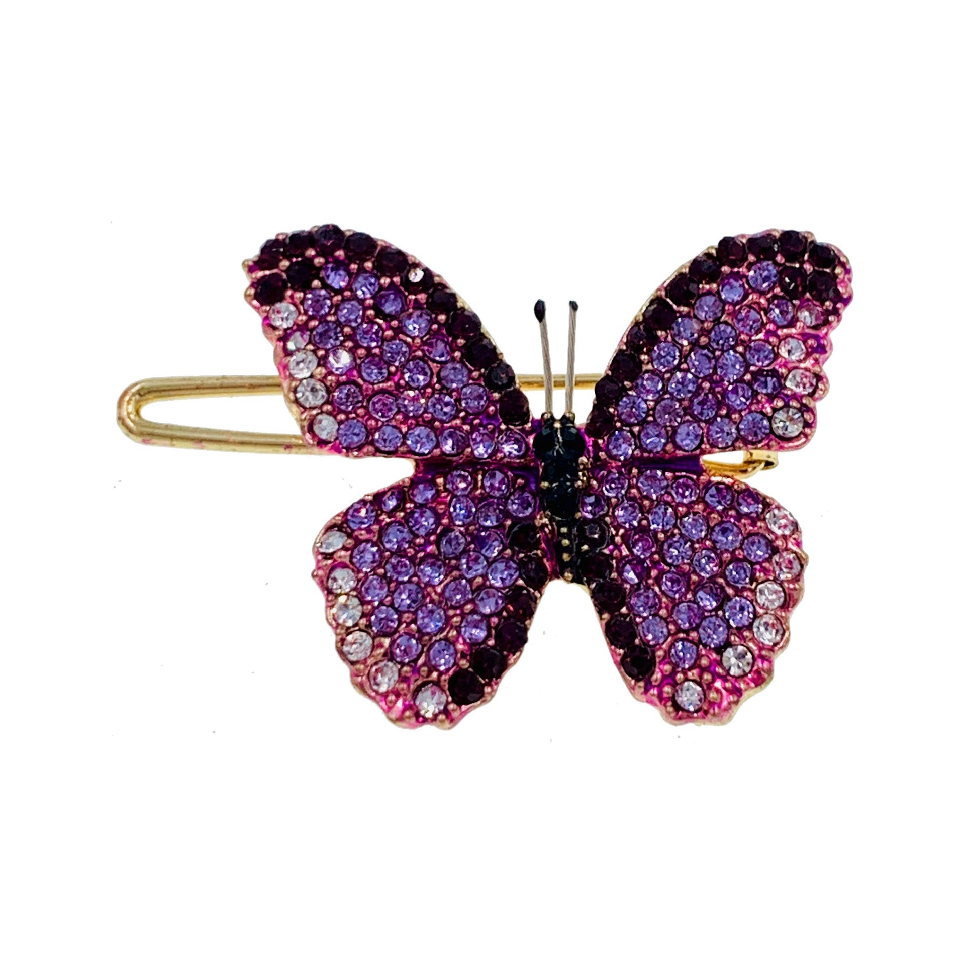 Lucinda Butterfly Hair Clip use Swarovski Elementary Crystal, Hair Clip - MOGHANT