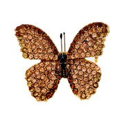 Lucinda Handmade Small Butterfly Brooch Pin use Swarovski Elementary Crystal, Brooch - MOGHANT