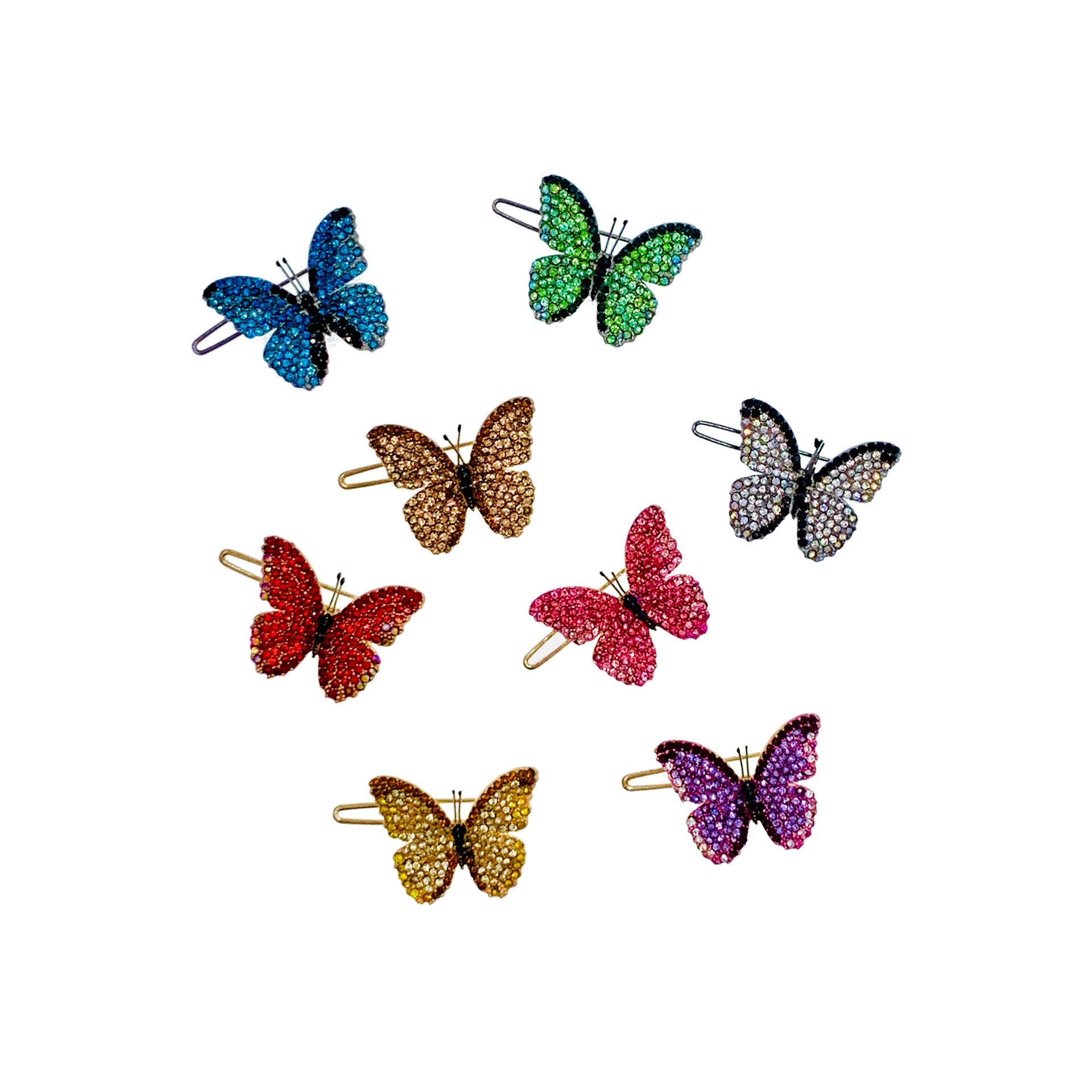 Lucinda Butterfly Hair Clip use Swarovski Elementary Crystal, Hair Clip - MOGHANT