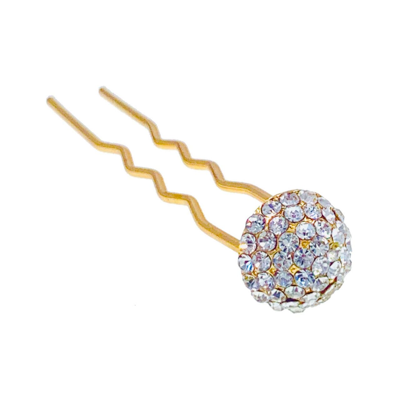 Consuela Rhinestone Crystal Small Mushroom Hair Stick Hairpin Wedding Bridal Prom Party Updo Twist Gift Pink Silver Grey Blue Indigo AB, Hair Stick - MOGHANT