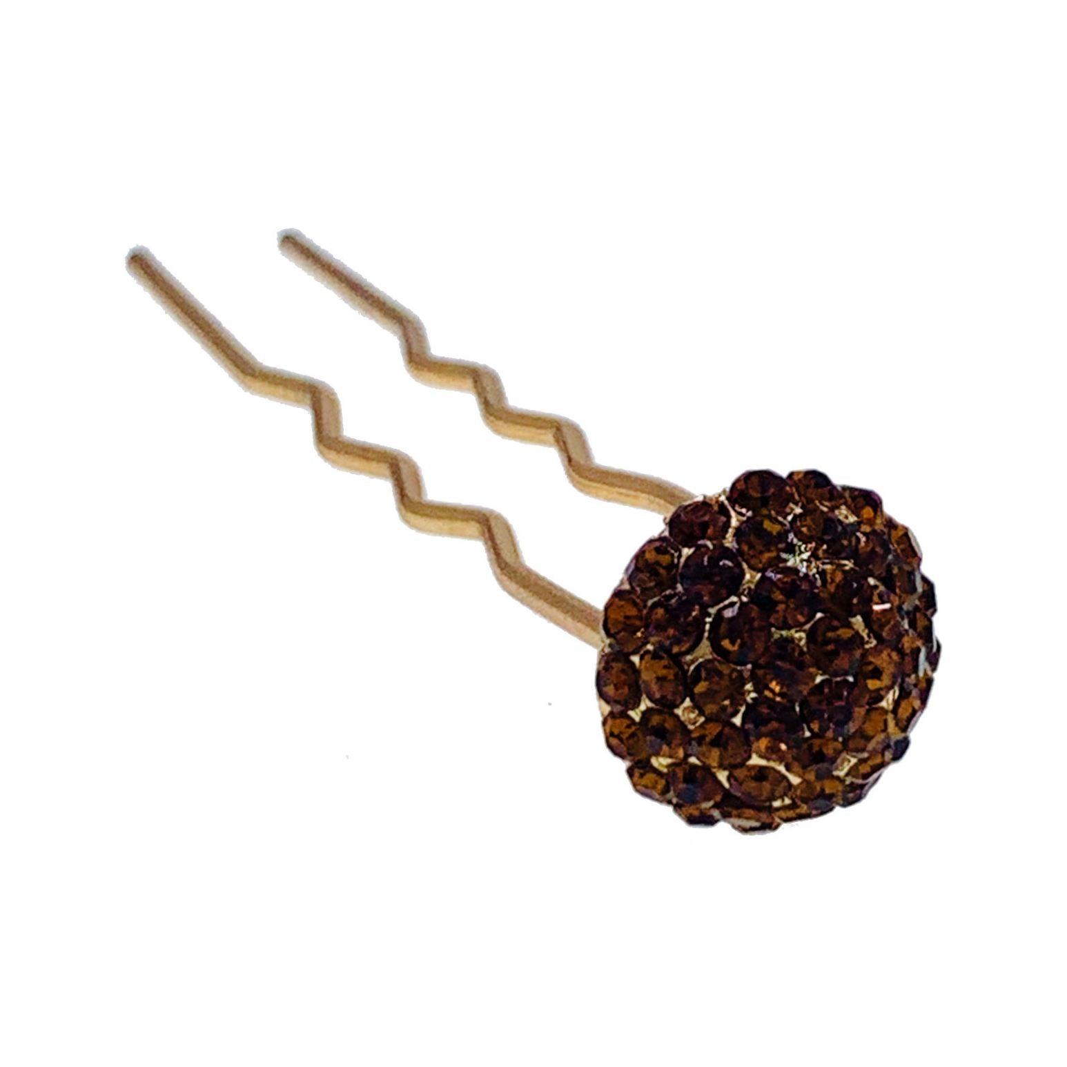 Consuela Rhinestone Crystal Small Mushroom Hair Stick Hairpin Wedding Bridal Prom Party Updo Twist Gift Pink Silver Grey Blue Indigo AB, Hair Stick - MOGHANT