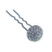 Consuela Rhinestone Crystal Small Mushroom Hair Stick Hairpin Wedding Bridal Prom Party Updo Twist Gift Pink Silver Grey Blue Indigo AB, Hair Stick - MOGHANT