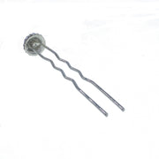 Consuela Rhinestone Crystal Small Mushroom Hair Stick Hairpin Wedding Bridal Prom Party Updo Twist Gift Pink Silver Grey Blue Indigo AB, Hair Stick - MOGHANT